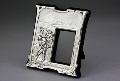 Art Nouveau Silver Picture Frame - Peace Hath Her Victories